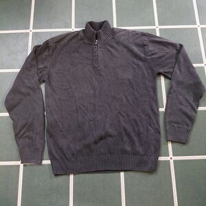 Outdoor Life Men's Zip-Neck Sweater in Charcoal Gray